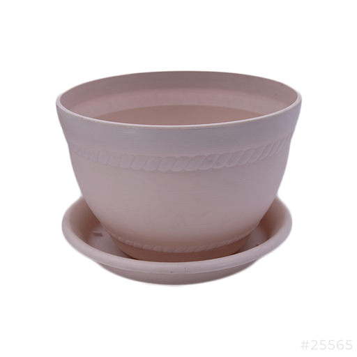 [25565] Plastic Flower Pot Pink #8