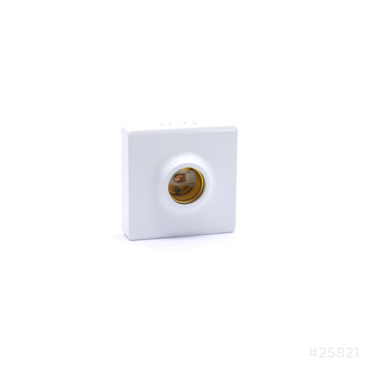 [25821] Lamp Holder E27 Square White